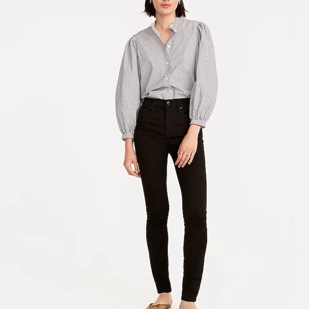 J. Crew Black Lookout High Rise Skinny Jean